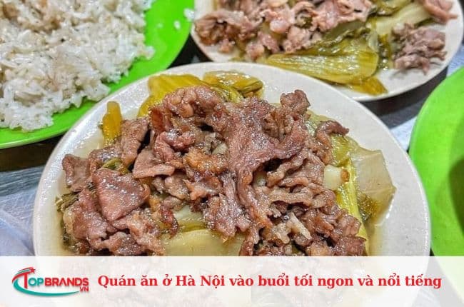 Quán cơm rang dưa bò Bà Dung