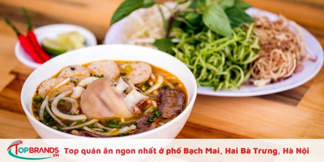 Địa chỉ ăn bún bò Huế ngon ở phố Bạch Mai, Hà Nội