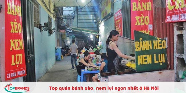 Một trong các quán bánh xèo ngon tại Hà Nội