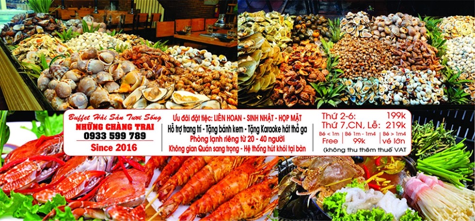 Quán buffet hải sản bình dân ở Sài Gòn