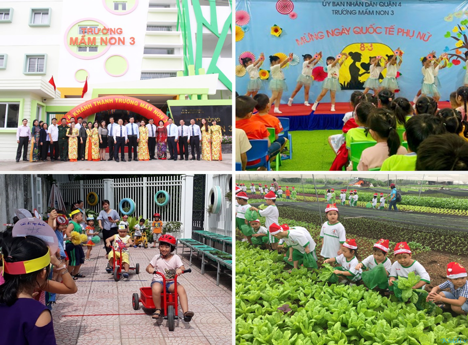 Trường Mầm Non 3 Quận 4 – Môi trường giáo dục an toàn, năng động cho trẻ nhỏ