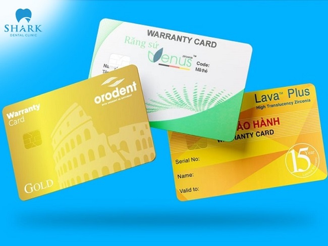 Thẻ bảo hành sau khi bọc răng sứ
