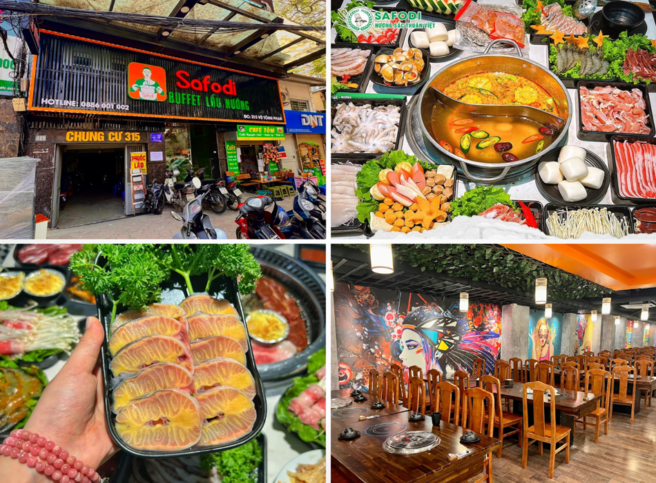 Safodi 315 Vũ Tông Phan – Buffet lẩu nướng ngon, giá tốt tại Thanh Xuân